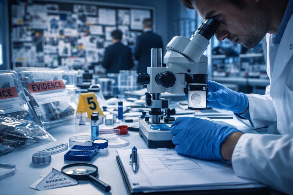 Forensische Untersuchung im Labor Forensische Untersuchung im Labor